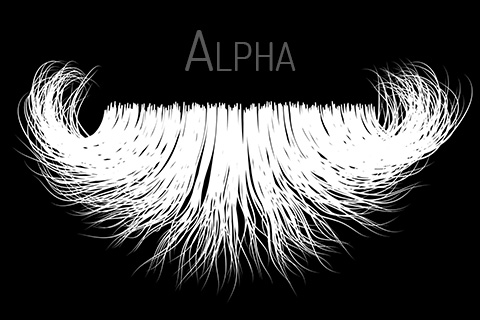 haircard alpha map